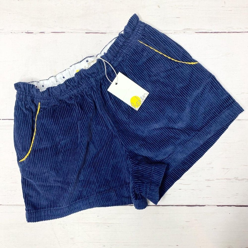 NEW! Mini Boden Navy Corduroy Shorts 9